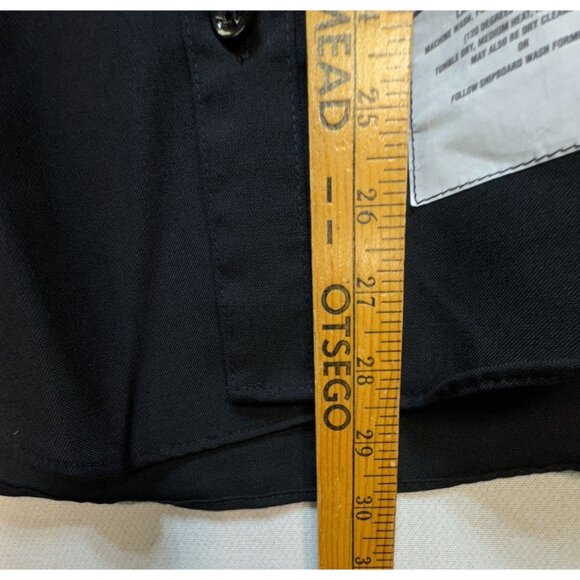 DSCP Quarterdeck Collection Mens Long Sleeve Dress Shirt 15.5-34SL Black Formal - Picture 7 of 11